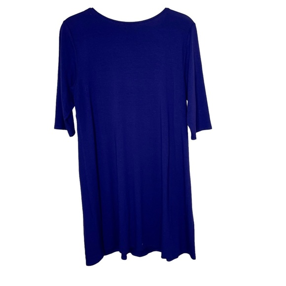Eileen Fisher Dark Purple A-Line Jersey Knit Swing Dress Tunic in Size Medium‎ - Picture 2 of 5